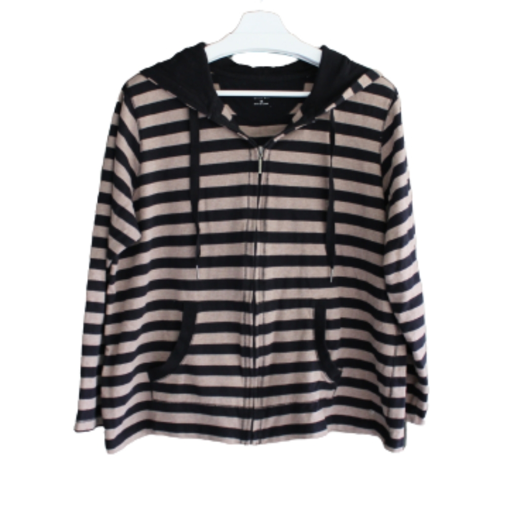 Calvin Klein Performance Striped Hoodie 1X